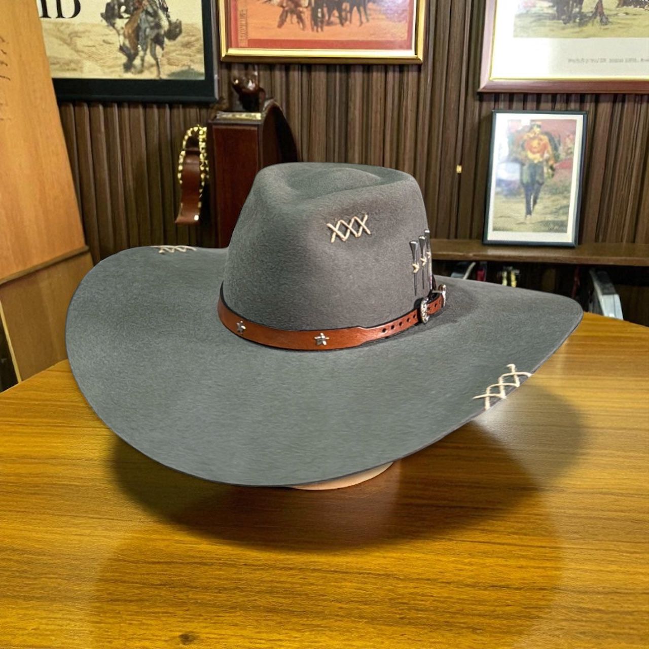 Chapéu 3 Cravos Casca de Bala Cinza