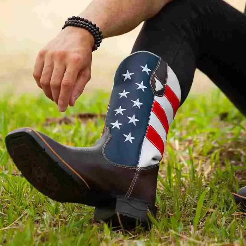 Bota Texana Masculina "Estados Unidos" - Esporatto