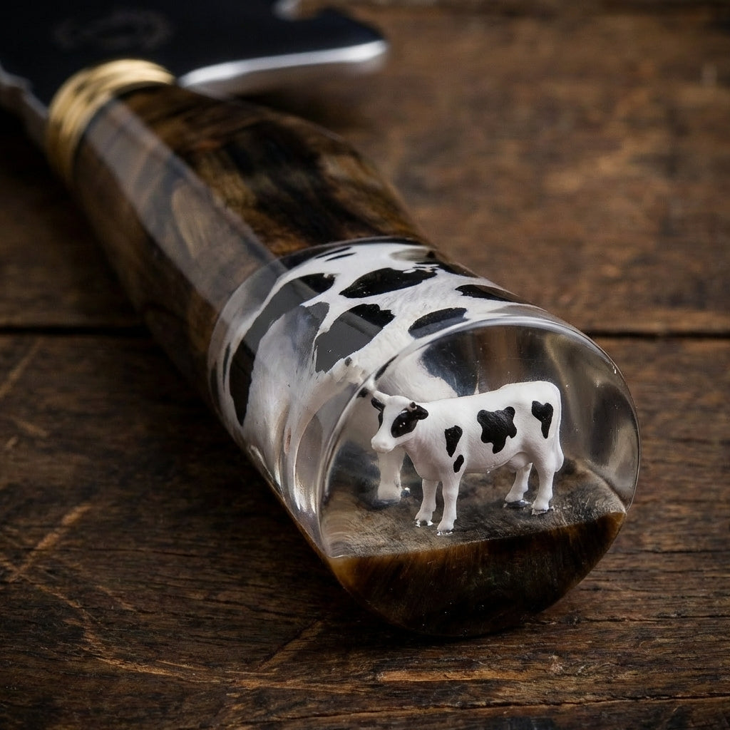 Kit Artesanal Premium “Cavalo Campeira” – Faca Gravação Alto Relevo + Chaira Brinde